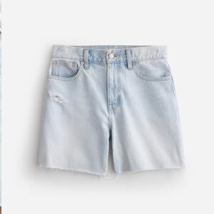 Madewell-The '90s Mid-Length Jean Short in Pearlman Wash
